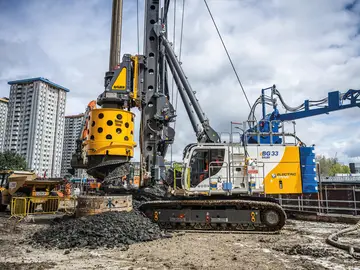 Cementation Skanska setzt ersten netzbetriebenes Bauer-Bohrgerät ein